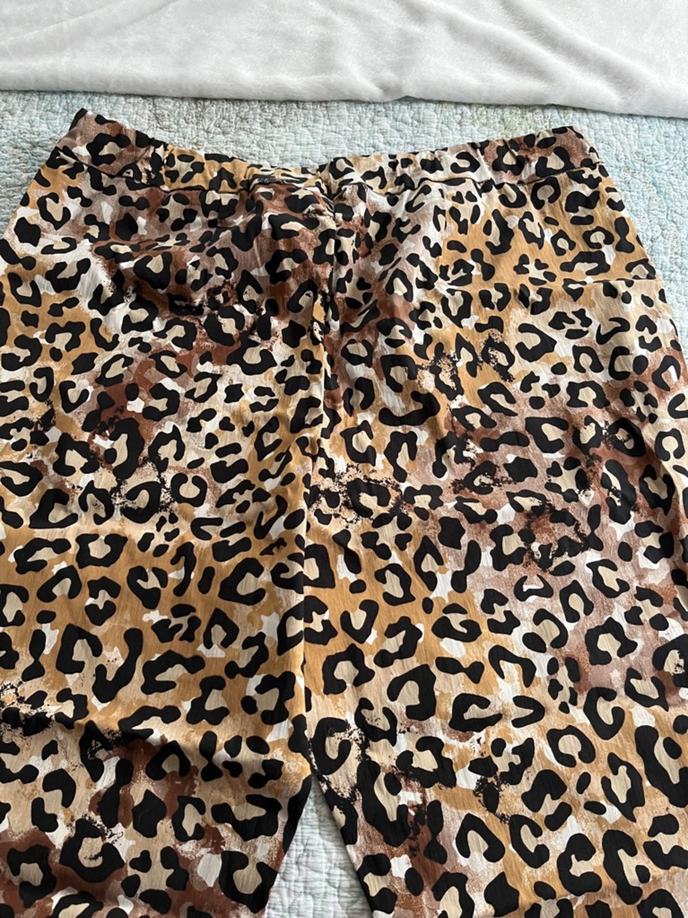 IMAN Leopard Print summer pants in Tan, Brown & Black - Picture 7 of 10